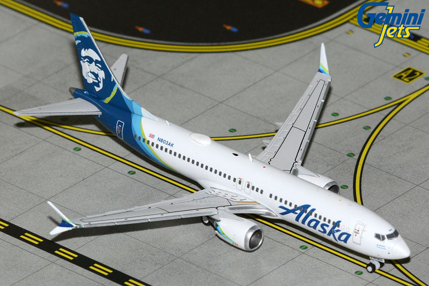 GeminiJets Alaska Airlines Boeing B737 MAX 8 N803AK 1/400 Aircraft Scale Model