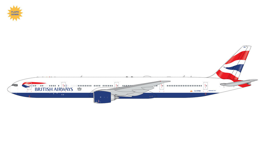 GeminiJets British Airways Boeing 777-300ER G-STBH Flaps Down 1/400 Scale