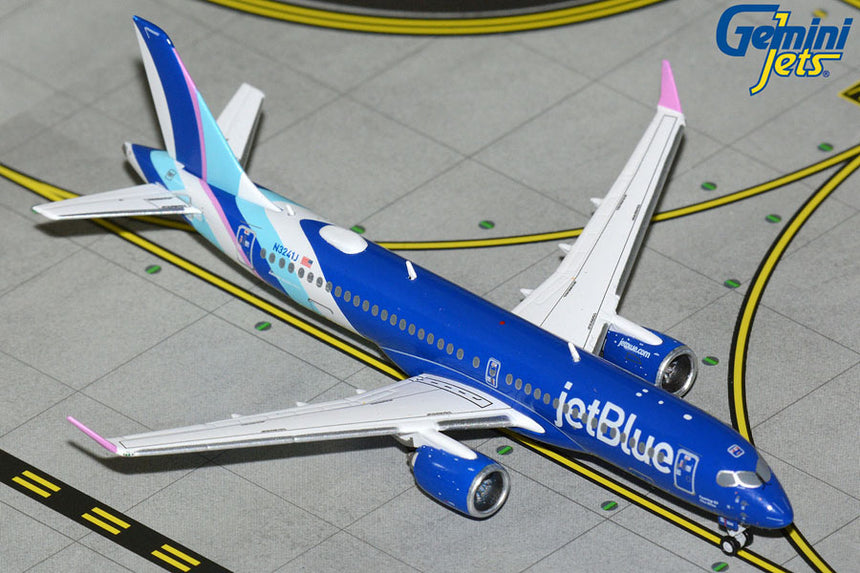GeminiJets JetBlue Airways A220-300 N3241J “Taming of the Blue” 1/400 Aircraft Scale Model