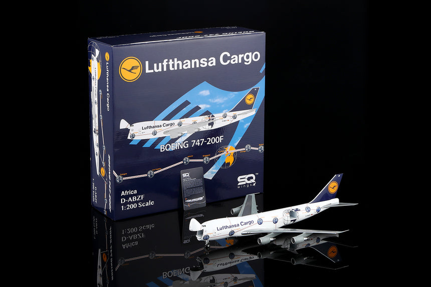 SQ Wings Lufthansa Cargo "Service Revolution" Boeing 747-200 D-ABZF Interactive Series 1/200 Scale Model