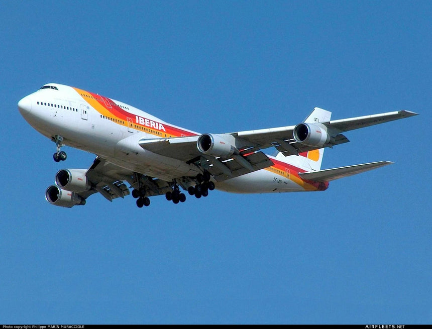 SQ Wings Iberia "Flaps Down" Boeing B747-300 TF-ATI 1/200 Aircraft Scale Model