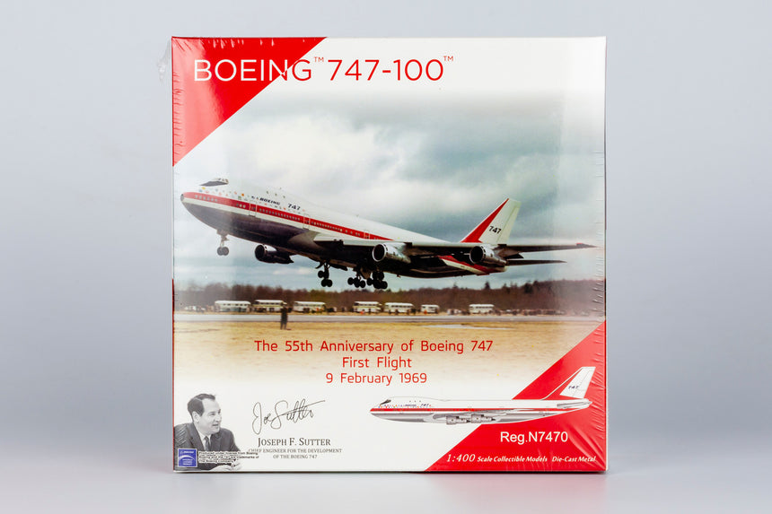 NG Models The Boeing Company Boeing 747-100 N7470 (without antennas) Lite Edition 1/400 Aircraft Scale Model