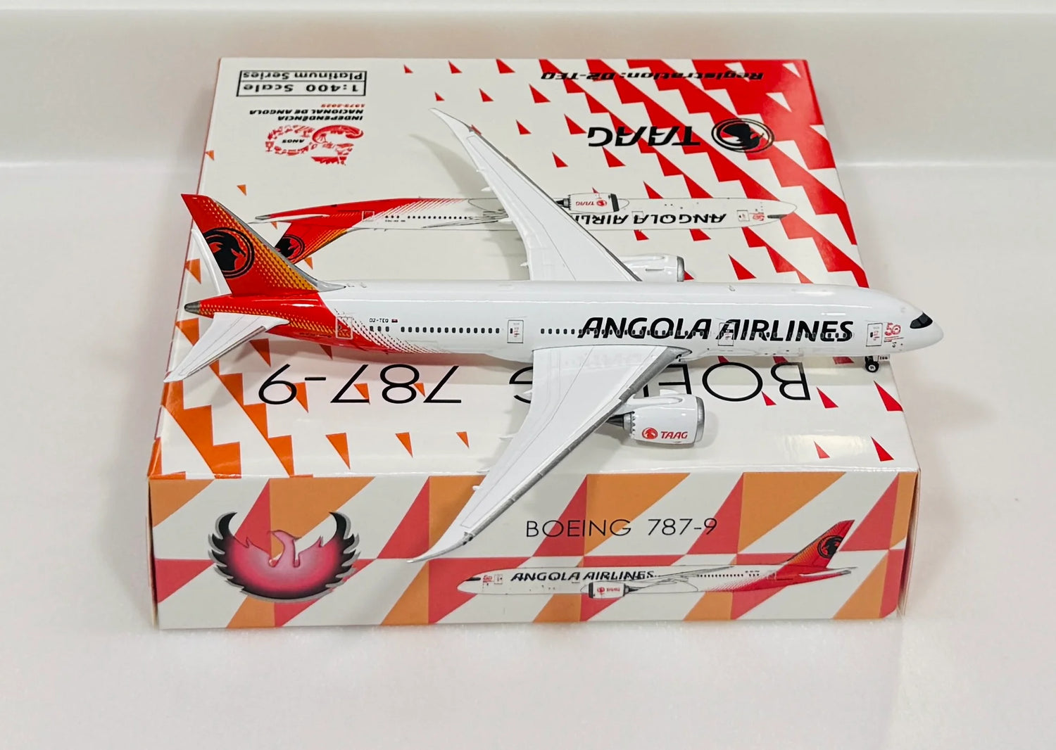 Phoenix TAAG Angola Airlines Boeing B787-9 D2-TEQ 1/400 Aircraft Scale Model