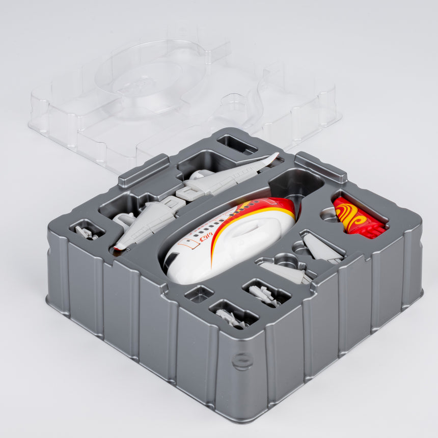 CUMO Wings C919 Cute Aircraft Model – Suparna Airlines Special Edition Snap-Fit ABS Collectible with Display Stand 10.5×12.5×7.5 cm