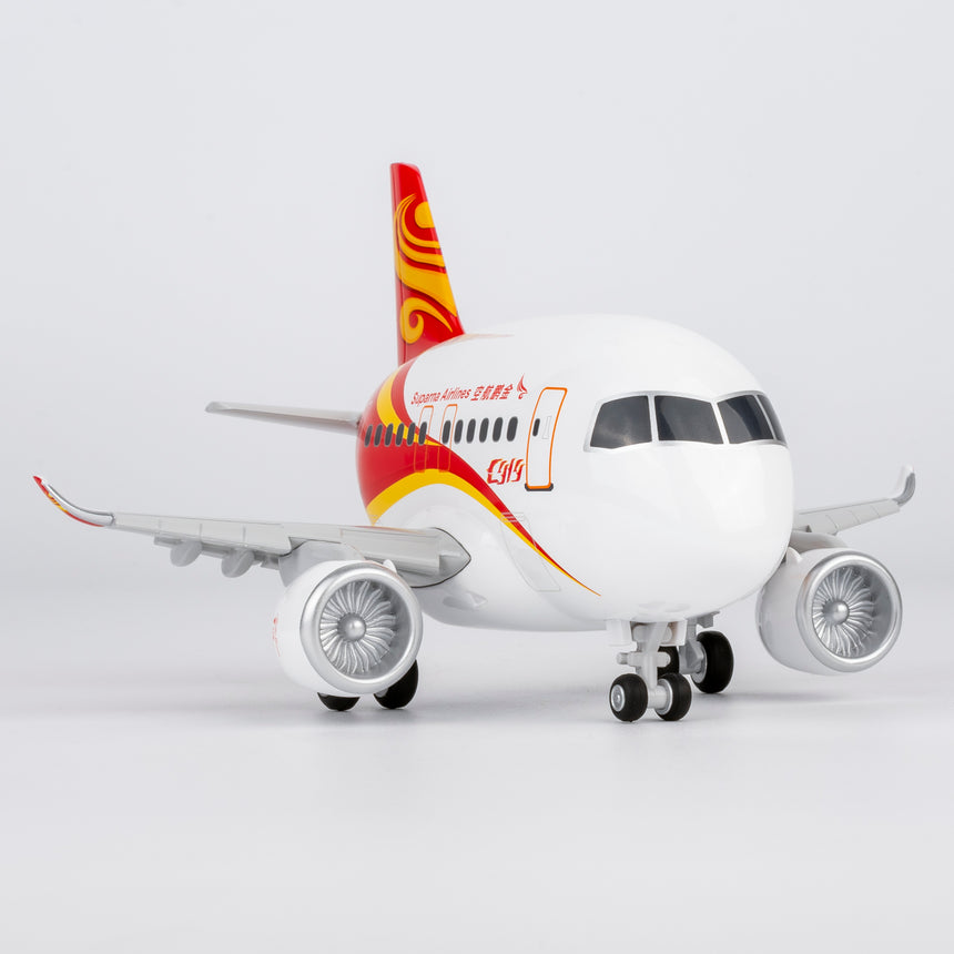 CUMO Wings C919 Cute Aircraft Model – Suparna Airlines Special Edition Snap-Fit ABS Collectible with Display Stand 10.5×12.5×7.5 cm
