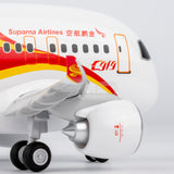 CUMO Wings C919 Cute Aircraft Model – Suparna Airlines Special Edition Snap-Fit ABS Collectible with Display Stand 10.5×12.5×7.5 cm