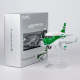 CUMO Wings Airbus A321neo Cute Aircraft Model – Cathay Pacific 80th Anniversary Retro Livery - Snap-Fit ABS Collectible with Display Stand 10.5×12.5×7.5 cm