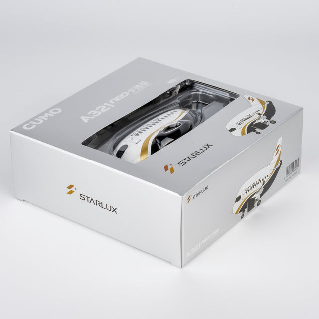 CUMO Wings Airbus A321neo Cute Aircraft Model – STARLUX Airlines Edition - Snap-Fit ABS Collectible Airplane with Display Stand 10.5×12.5×7.5 cm