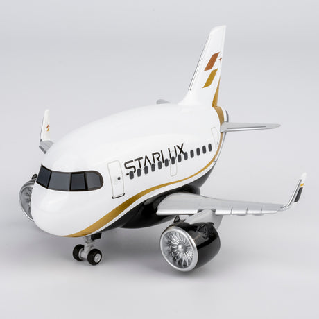 CUMO Wings Airbus A321neo Cute Aircraft Model – STARLUX Airlines Edition - Snap-Fit ABS Collectible Airplane with Display Stand 10.5×12.5×7.5 cm