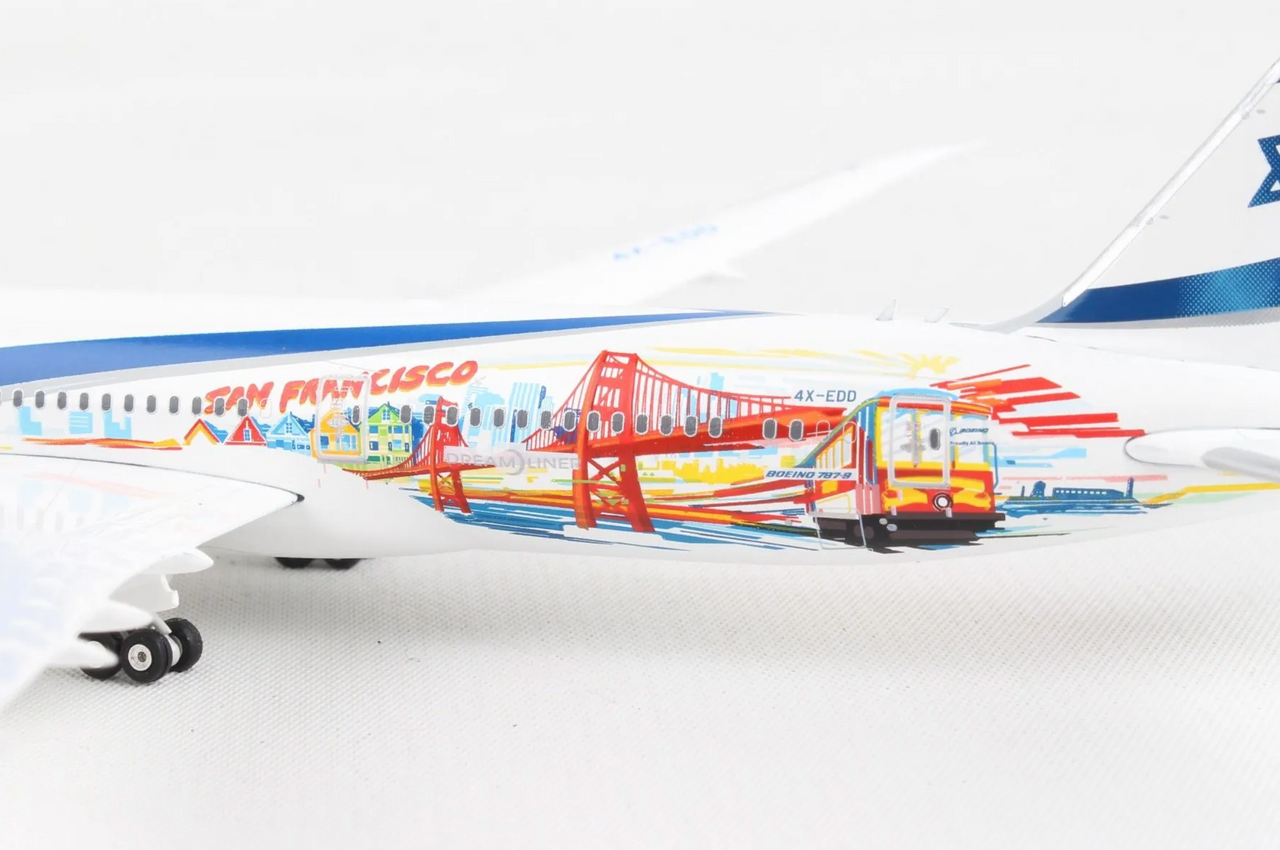 Phoenix EI AI Israel Boeing 787-9 'Las Vegas-San Francisco' 4X-EDD 1/400 Aircraft Scale Model