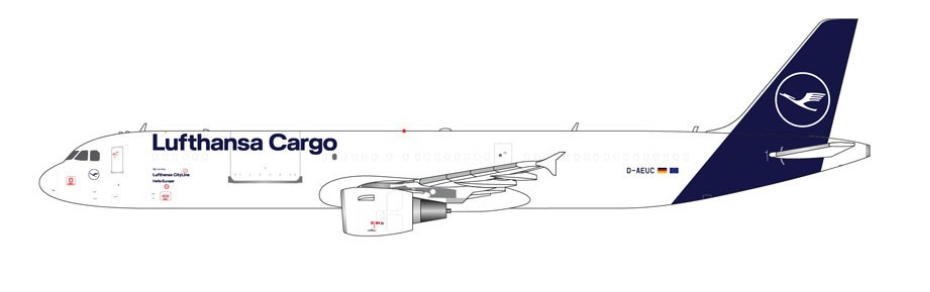 GeminiJets Lufthansa Cargo A321PF D-AEUC 1/400 GJDLH2135