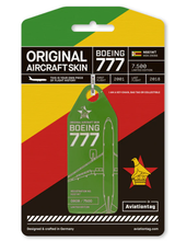 Aviationtag Zimbabwe Airways Boeing 777 - N661WT - Green