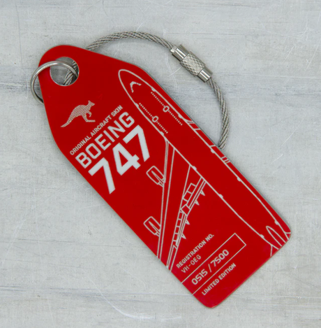 Aviationtag Australian Airlines Boeing 747 - VH-OEG- Red