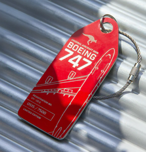 Aviationtag Australian Airlines Boeing 747 - VH-OEG- Red
