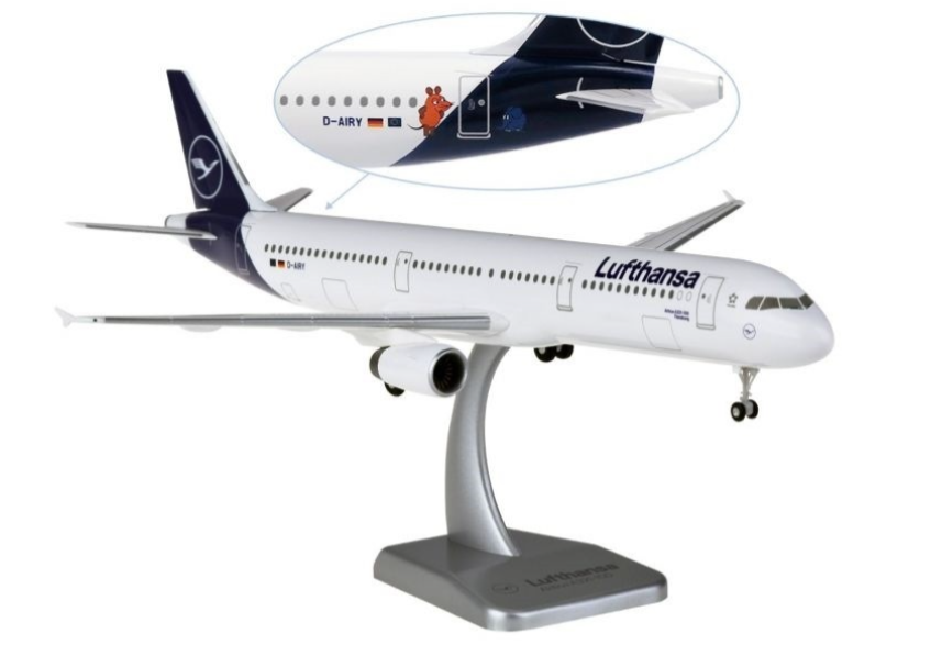 Hogan Lufthansa "Flensburg" Airbus A321 Bingen D-AIRY 1/200 Scale
