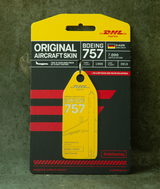 Aviationtag DHL Express Boeing 757 - D-ALEW Yellow