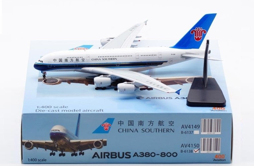 Aviation400 China Southern Airlines Airbus A380-841 B-6138 1/400 Scale