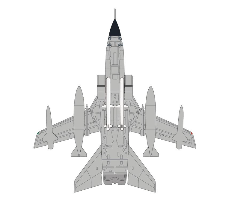 Herpa Italian Air Force Panavia Tornado ECR - 155° Gruppo ETS, 6° Stormo "Diavoli Rossi", Ghedi Air Baser 1/200 573078