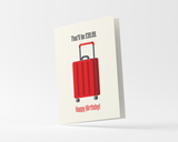 Suitcase Birthday Card With Envelope