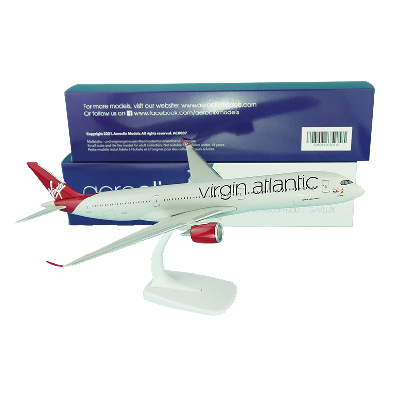 AeroClix Virgin Atlantic Airbus A350-1000 G-VLUX 1/200 Aircraft Scale Model