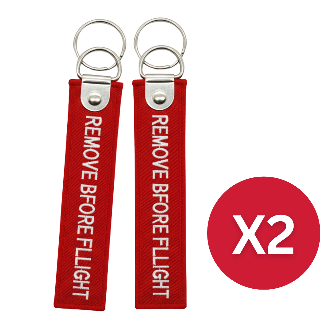 The 'Remove Before Flight' Keychain Pack of 2 or 5