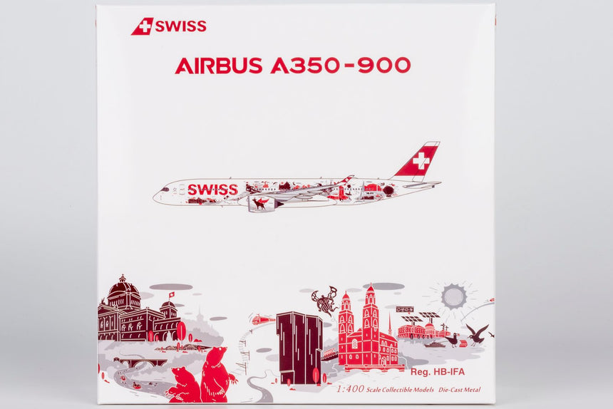 NG Models Swiss "Wanderlust" Airbus A350-900 HB-IFA 1/400 Aircraft Scale Model