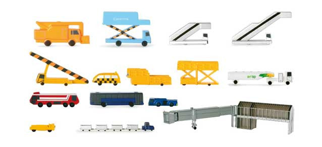 Herpa Airport accessories I (consisting of 19 parts) 1/500 519472