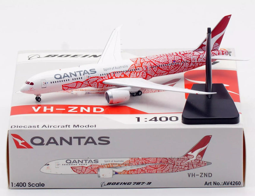 Aviation400 Qantas Boeing 787-9 Dreamliner "Yam Dreaming Livery" VH-ZND (with detachable gear) 1/400 Scale