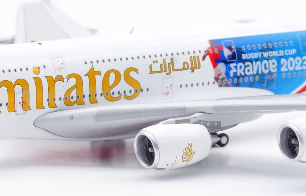 GeminiJets Emirates Airbus A380 A6-EOE "Rugby World Cup 2023" 1/400 Aircraft Scale Model