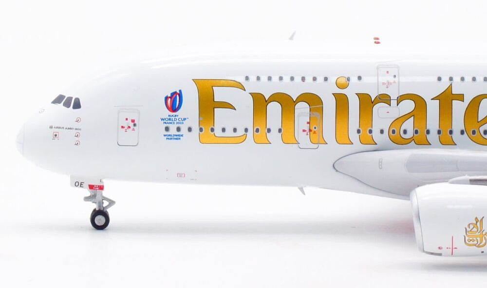 GeminiJets Emirates Airbus A380 A6-EOE "Rugby World Cup 2023" 1/400 Aircraft Scale Model