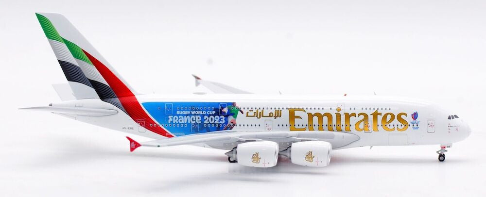 GeminiJets Emirates Airbus A380 A6-EOE "Rugby World Cup 2023" 1/400 Aircraft Scale Model