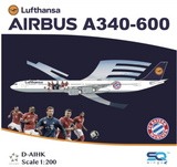 SQ Wings Lufthansa Airbus A340-600 D-AIHK 1/200 Aircraft Scale Model