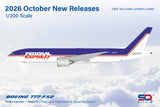 SQ Wings FedEx Express Boeing B777-FS2 N884FD "Rosie, 884, Retro" "Interactive Series" 1/200 Aircraft Scale Model