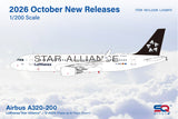 SQ Wings Lufthansa Airbus A320 D-AIZN Flaps Down "Star Alliance" 1/200 Aircraft Scale Model