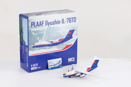 SQ Wings Chinese Air Force (PLAAF) Combat Ilyushin Il-76TD H-6670 1/200 Scale Model