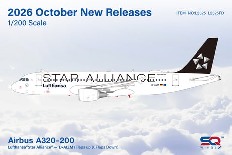 SQ Wings Lufthansa Airbus A320 D-AIZM "Star Alliance" 1/200 Aircraft Scale Model