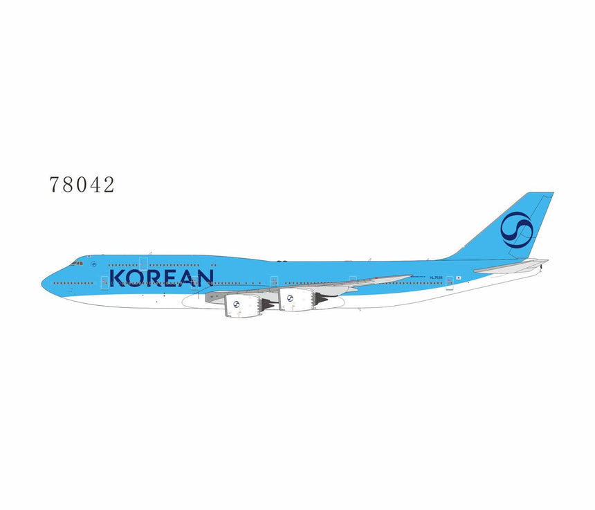 NG Models Korean Air (2025's livery) Boeing 747-8 HL7638 1/400 Aircraft Scale Model