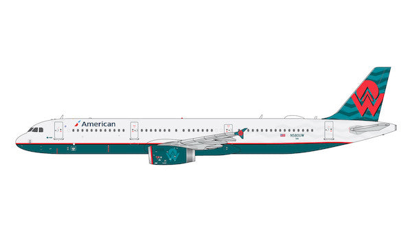 GeminiJets American Airlines Airbus A321 "America West Retro" Reg: N580UW 1/400 Scale