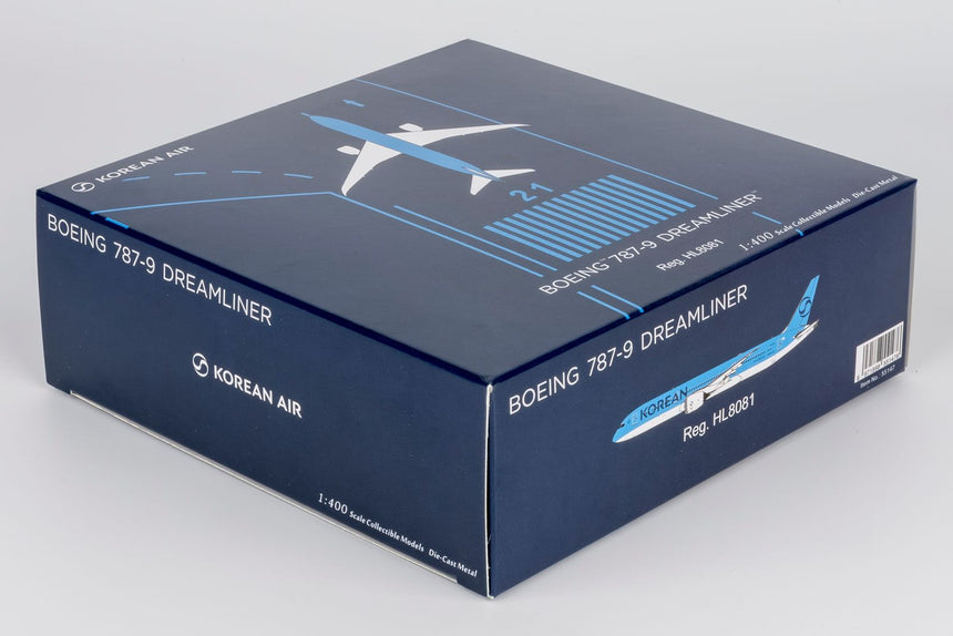 NG Models Korean Air (Korean Air's first 787-9 in 2025's livery) Boeing 787-9 Dreamliner HL8081 1/400 Aircraft Scale Model