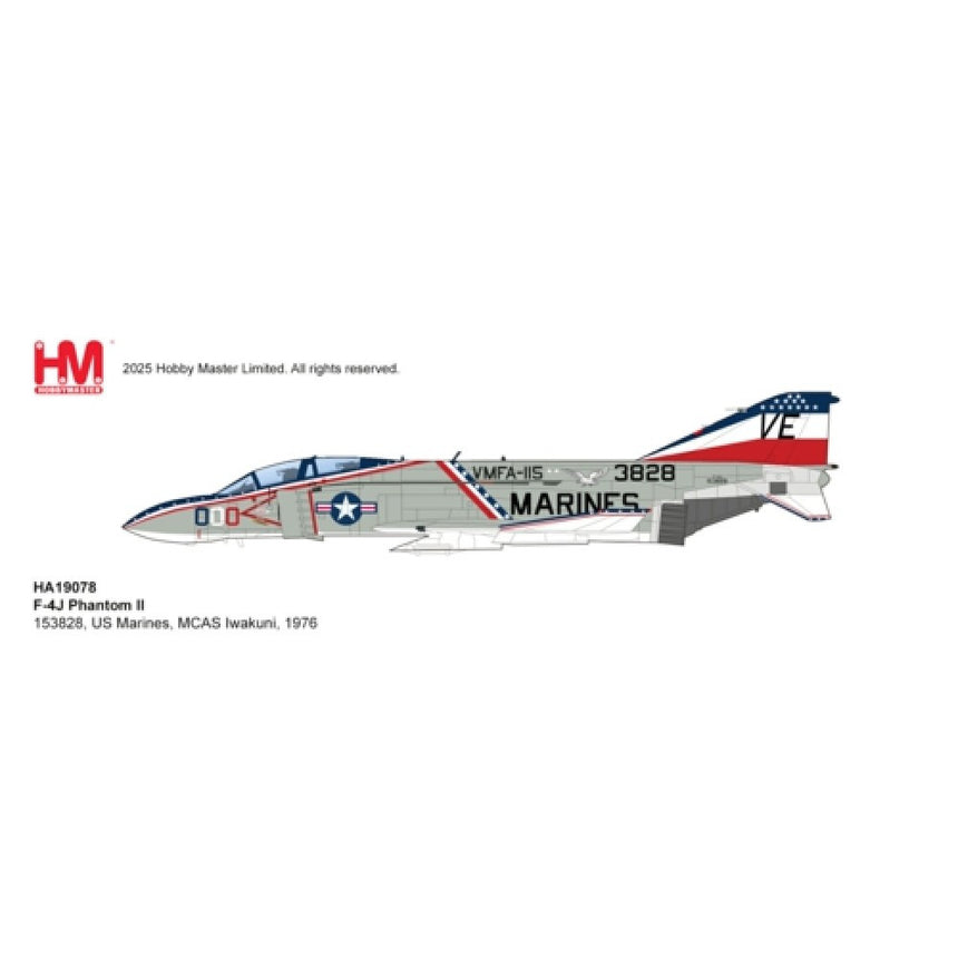 Hobby Master F-4J Phantom II 153828, US Marines, MCAS Iwakuni, 1976 1/72 Scale