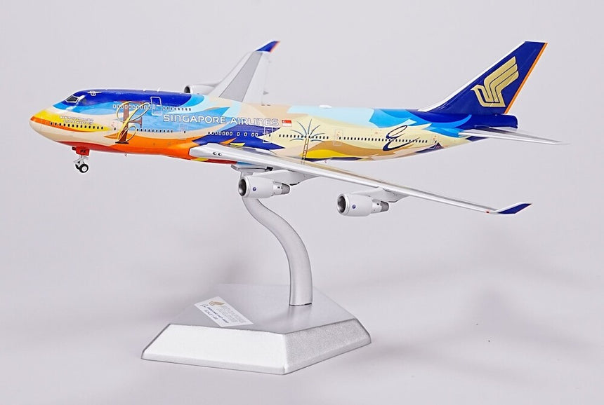 HX Models Singapore Airlines Boeing 747-400 9V-SPK "Tropical" Standard Version 1/400 Aircraft Scale Model