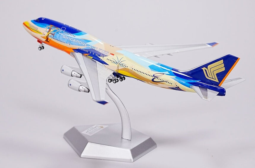 HX Models Singapore Airlines Boeing 747-400 9V-SPK "Tropical" Standard Version 1/400 Aircraft Scale Model