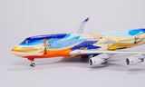 HX Models Singapore Airlines Boeing 747-400 9V-SPK "Tropical" Standard Version 1/400 Aircraft Scale Model