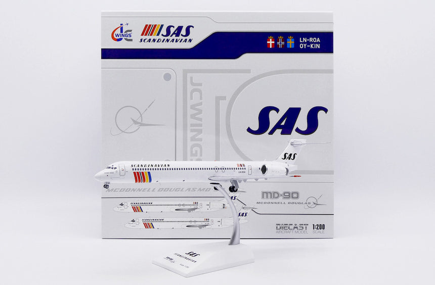 JC Wings SAS Scandinavian Airlines McDonnell Douglas MD-90 "OC" (LN-ROA) 1/200 Scale