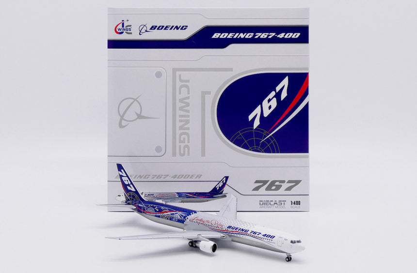 JC Wings Boeing House Color 767-400ER "Leading the Way" "Polished" (N76400 1/400 Scale