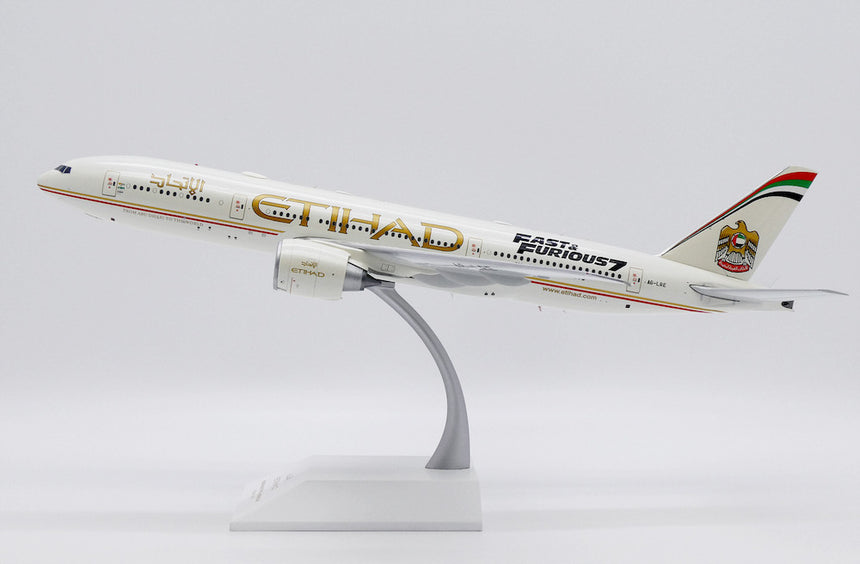 JC Wings Etihad Airways Boeing 777-200LR (A6-LRE) "Fast & Furious 7" 1/200 Aircraft Scale Model