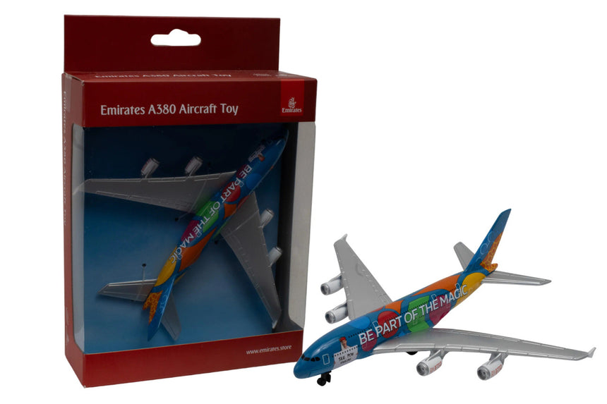 Emirates Airbus A380 Magic of Dubai Single Diecast Airplane Model Toy