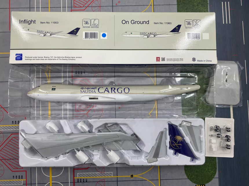 Hogan Boeing 747-8F Saudia Cargo HZ-A14 1/200 Scale 11953GR