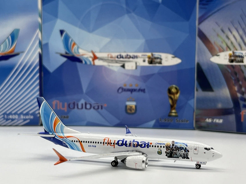 Phoenix FlyDubai Boeing 737-800Max A6-FKB 1/400 Aircraft Scale Model