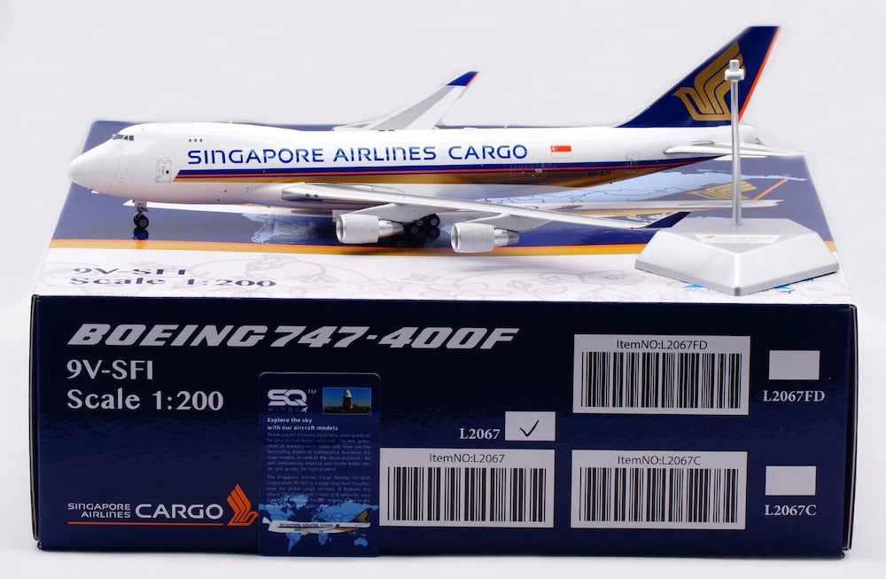 SQ Wings 1:200 シンガポール航空 B747-400F 9V-SFI SQ Wings Singapore Airlines Cargo Boeing B747-400F 9V-SFI 1/200